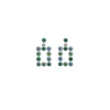Boucle d'oreille Argent Rhodié - Oxyde de Zirconium vert et bleu 602620<GO Mademoiselle Fashion