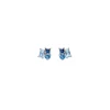 Boucle d'oreille Argent Rhodié - Oxyde de Zirconium bleu 602618<GO Mademoiselle Outlet