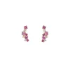 Boucle d'oreille Plaqué or - Oxyde de Zirconium rose et blanc 606631<GO Mademoiselle Sale