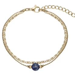 Bracelet acier doré avec pierre bleue608461<GO Mademoiselle Best