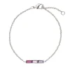 Bracelet Argent Rhodié - Oxyde de Zirconium violet rose fuschia 601596<GO Mademoiselle Online
