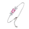 Bracelet Argent Rhodié - Oxyde de Zirconium blanc et rose 601591<GO Mademoiselle Clearance