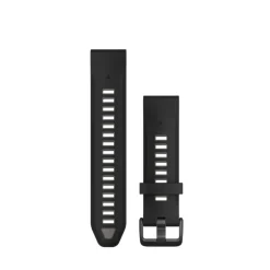 Bracelet Quickfit 20mm silicone noir / gris galet010-13391-00<Garmin Discount