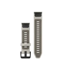 Bracelet Quickfit 20mm silicone blanc gris cendré / gris foncé010-13391-06<Garmin Hot