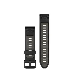 Bracelet Quickfit 20mm silicone noir / gris galet010-13391-00<Garmin Discount