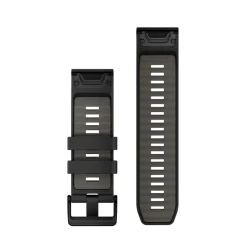 Bracelet Quickfit 26mm silicone noir / gris galet010-13393-00<Garmin New
