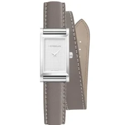 Bracelet Antares interchangeableacier double tour veau gris moyen BRAC17048A92<Herbelin Discount