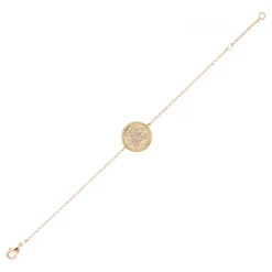 Bracelet plaqué or avec une médaille605545<GO Mademoiselle Outlet