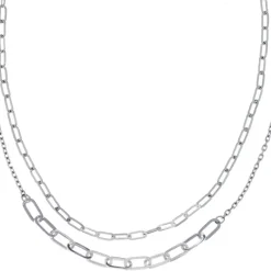 Collier acier maille alternée forçat608354<GO Mademoiselle Clearance
