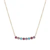 Collier Plaqué or - Oxyde de Zirconium Fuschia violet bleu 604121<GO Mademoiselle Discount