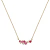 Collier Plaqué or - Oxyde de Zirconium rose et Blanc 604117<GO Mademoiselle Outlet