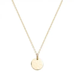 Collier plaqué or pendentif martelé604014<GO Mademoiselle Best