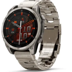 Fenix 8 Amoled 47mm Verre Sapphire lunette titane bracelet titane + silicone noir010-02904-40<Garmin Outlet