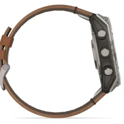 Fenix 8 Amoled 51mm Verre Sapphire lunette titane bracelet cuir marron + silicone noir010-02905-40<Garmin Clearance