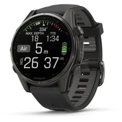 Fenix 8 Amoled 43mm Verre Sapphire lunette Carbon Gray DLC bracelet noir010-02903-21<Garmin Best