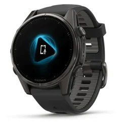 Fenix 8 Amoled 43mm Verre Sapphire lunette Carbon Gray DLC bracelet noir010-02903-21<Garmin Best