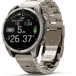 Fenix 8 Amoled 47mm Verre Sapphire lunette titane bracelet titane + silicone noir010-02904-40<Garmin Outlet