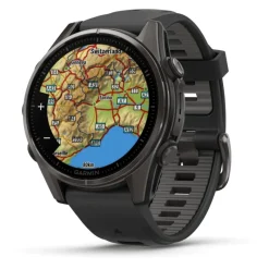 Fenix 8 Amoled 43mm Verre Sapphire lunette Carbon Gray DLC bracelet noir010-02903-21<Garmin Best