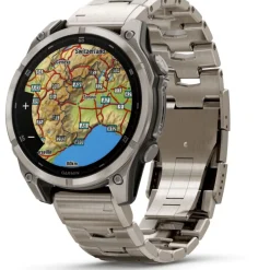 Fenix 8 Amoled 47mm Verre Sapphire lunette titane bracelet titane + silicone noir010-02904-40<Garmin Outlet