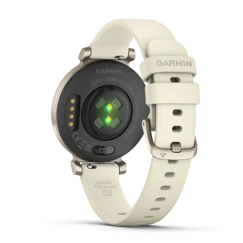 Lily 2 Cream Gold bracelet silicone blanc coco010-02839-00<Garmin Online