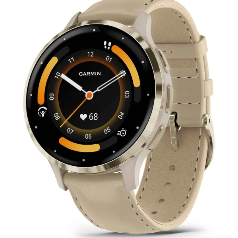 Venu 3S bracelet cuir lin + bracelet silicone lin010-02785-55<Garmin Outlet