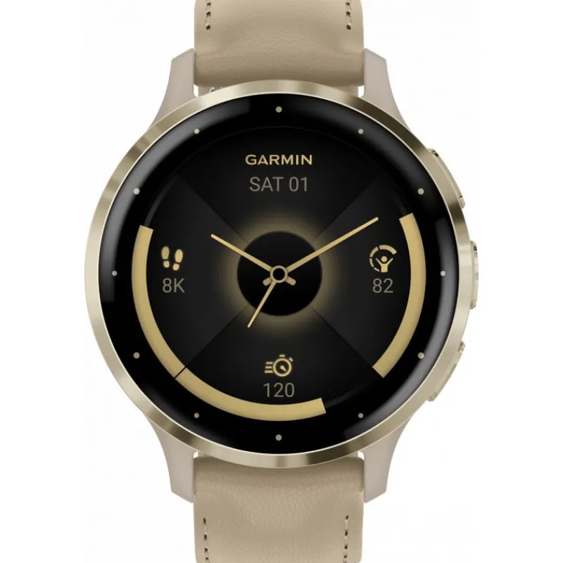 Venu 3S bracelet cuir lin + bracelet silicone lin010-02785-55<Garmin Outlet
