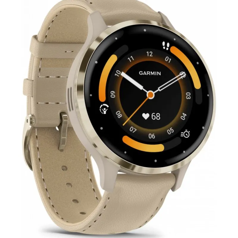 Venu 3S bracelet cuir lin + bracelet silicone lin010-02785-55<Garmin Outlet