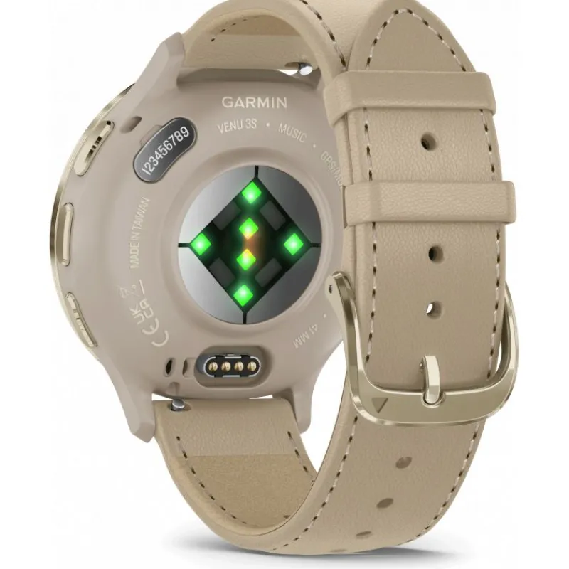 Venu 3S bracelet cuir lin + bracelet silicone lin010-02785-55<Garmin Outlet