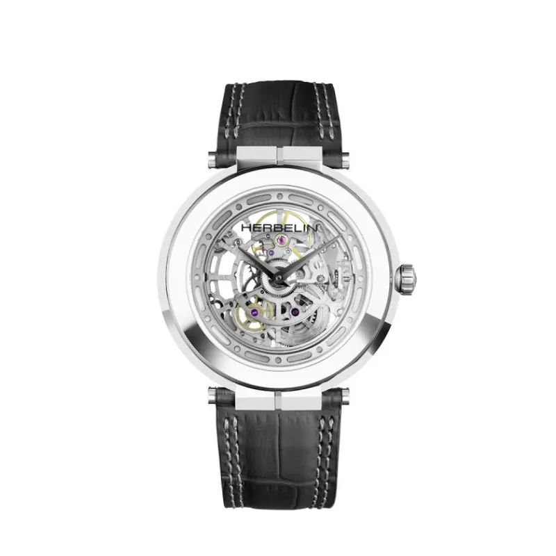 Newport Slim Mechanical Skeleton1222SQ75<Herbelin Best