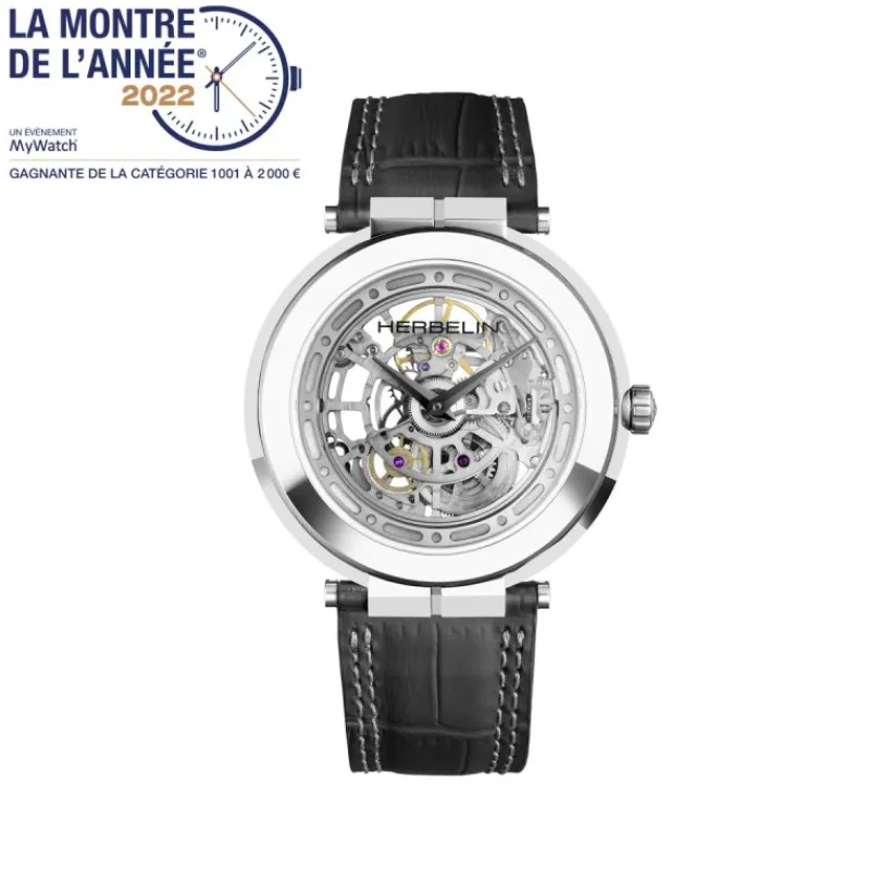 Newport Slim Mechanical Skeleton1222SQ75<Herbelin Best