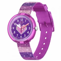Montre enfant pédagogique FPNP127 - STRIPY GLITTER<Flik Flak Best