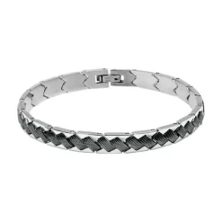- Bracelet acier Gatsby 8mm bicolore acier PVD noir 21cmHB4882<Rochet Outlet