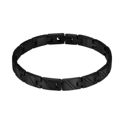 - Bracelet DEAR Acier PVD Noir satiné 8mm x 21cmHB7481A<Rochet Outlet