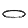 - Bracelet Driver 45mm acier brossé et cuir tressé 5mm noirHB145001<Rochet Clearance