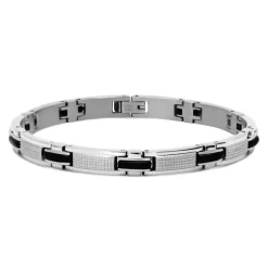 - Bracelet MAGNUM Acier/PU 7mm x 22cmB031980A<Rochet Best