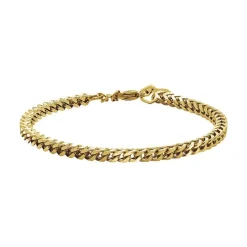 - Bracelet MAJOR Acier PVD jaune 20,5cmHB01386<Rochet New