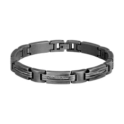 - Bracelet Marina acier vintage / câble 8,5mm x 21cmB062362<Rochet Best
