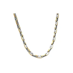 - Collier Galion acier bicolore PVD jaune 6,5mm x 51cmHC7183<Rochet Fashion
