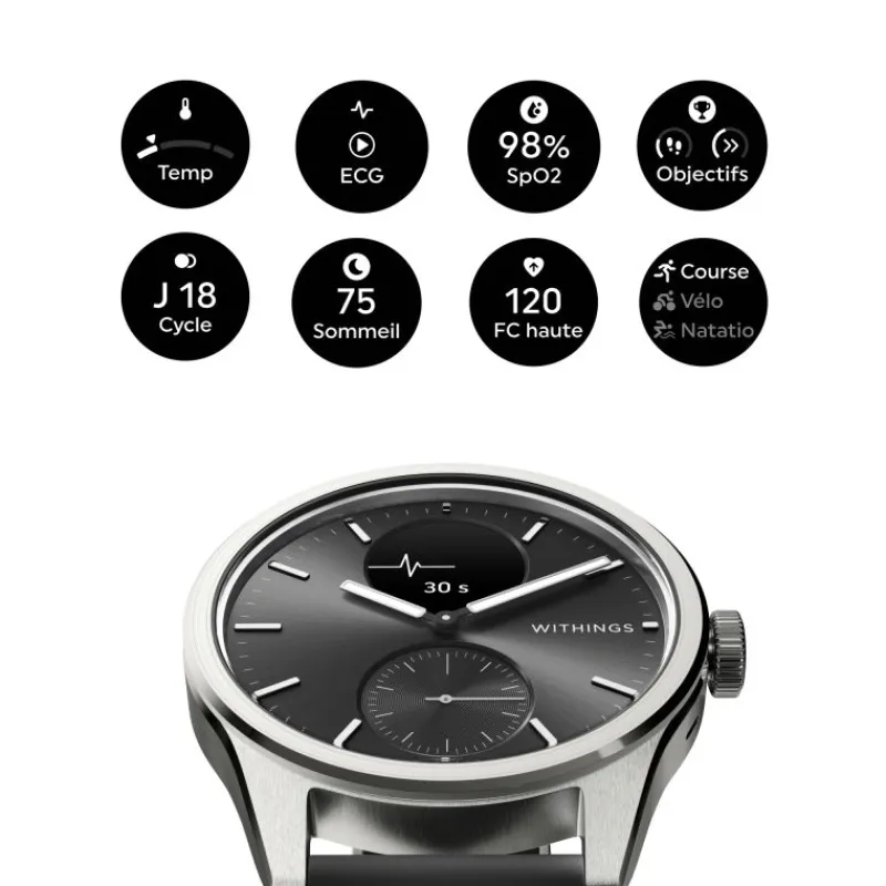 Withings ScanWatch 2 Ø42mmWSW 242 BLACK< Hot