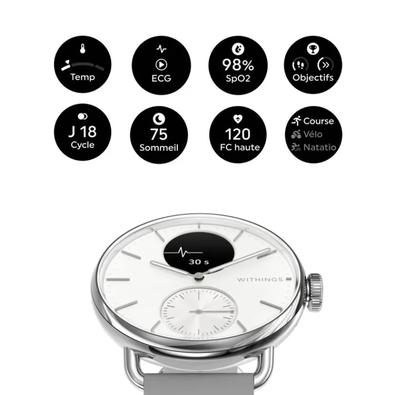 Withings ScanWatch 2 Ø38mmWSW 238 WHITE< Online
